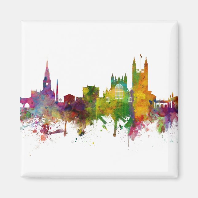 Bath England Skyline Cityscape Magnet (Vorne)