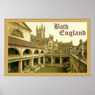 Bath ~ England ~ Vintage Reiseplakat Poster