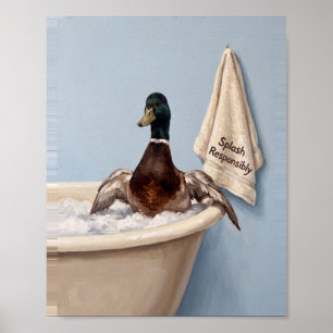 Bath Humor Art Nr. 1 Vintage-Gemälde Poster