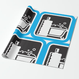 Bath Icon Wrapping Paper Geschenkpapier
