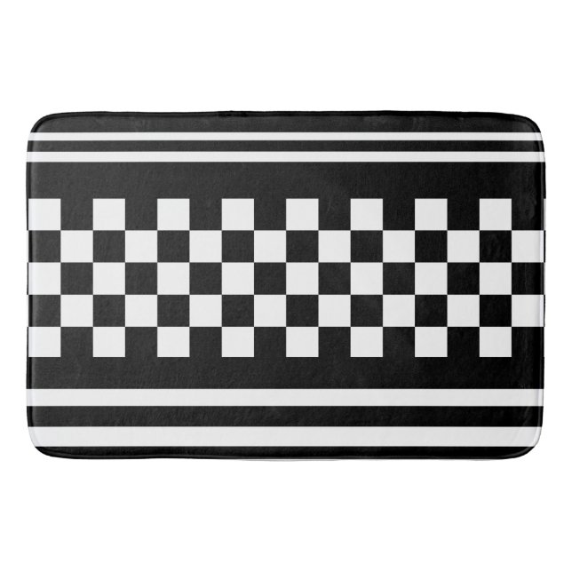Bath Mat/Checked and Strips Badematte (Vorderseite)