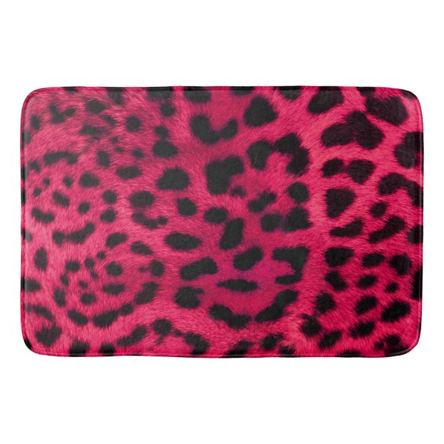 Bath Mat/Cheetah Print-Hot Pink Badematte (Vorderseite)