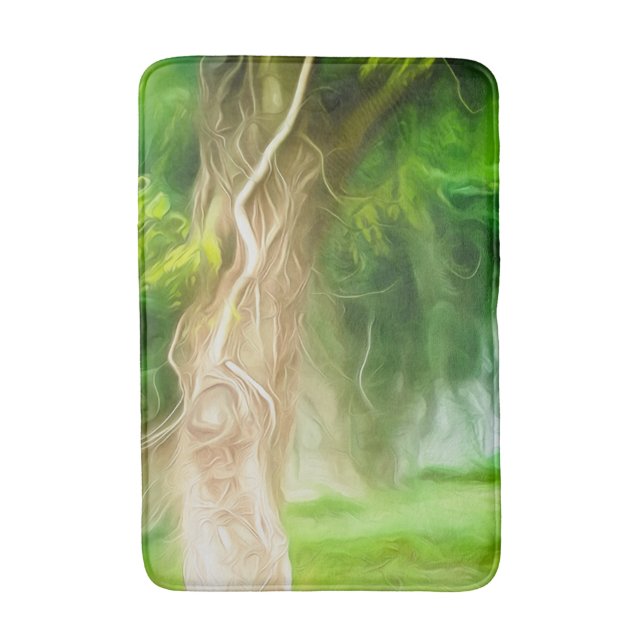 Bath Mat Dream Light Green Tree Badematte (Vorderseite Vertikal)