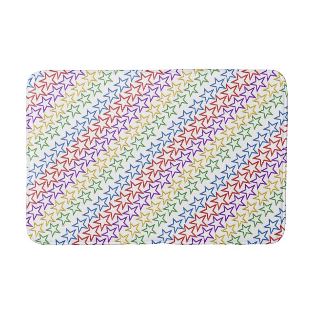 Bath Mat - Farbige Sterne Badematte (Vorderseite)