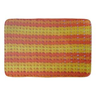 Bath Mat - Orange afghanisches Muster Badematte