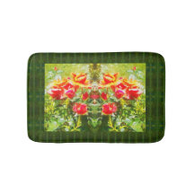 Bath Mat Orange Rose
