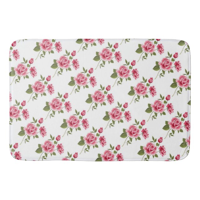 Bath Mat/Pink Roses Badematte (Vorderseite)