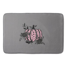 Bath Mat, Pink und Black Leopard Pumpkin Badematte