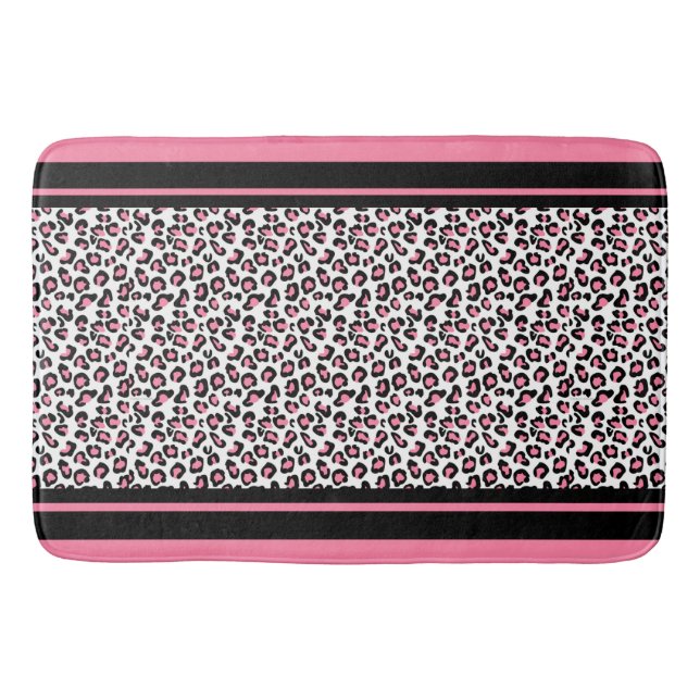 Bath Mat/Pink Zebra Muster Badematte (Vorderseite)