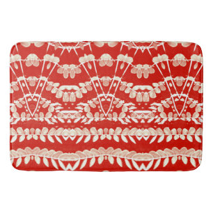 Bath Mat, Rot Farbe Modernes klassisches Design Ba Badematte