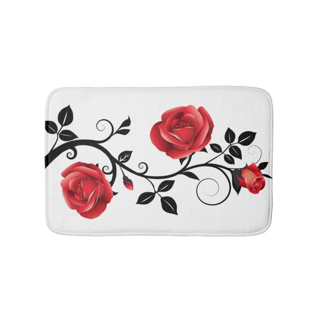 Bath Mat-Rote Rose Badematte (Vorderseite)