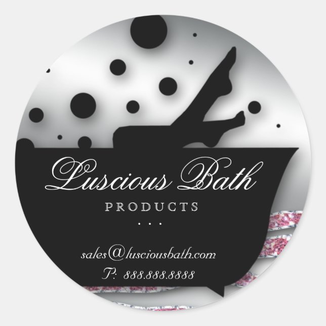 Bath Sticker Nail Salon Blasen Pediküre Glitzer (Vorderseite)