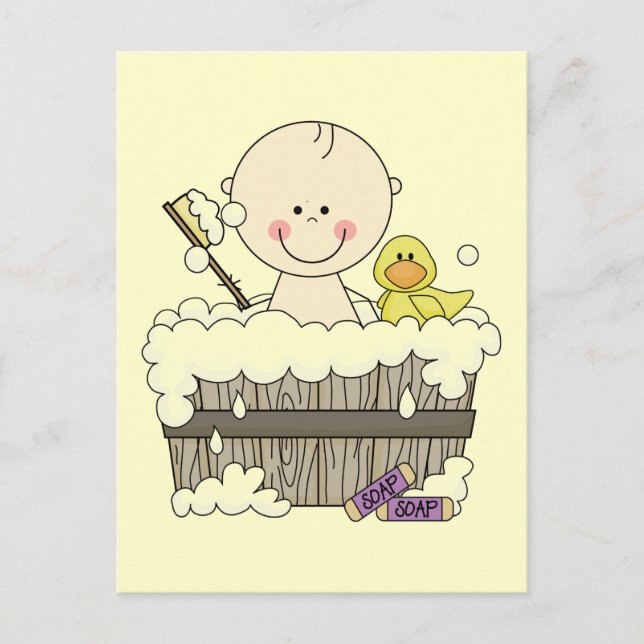 Bath Time Boy Tshirts und Geschenke Postkarte (Vorderseite)