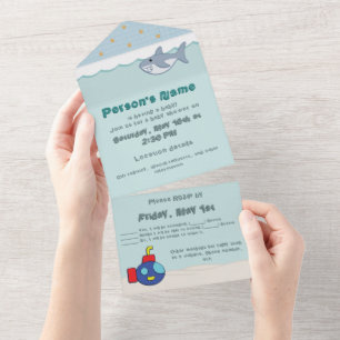 Bath Time Fancies All-in-One-Einladung All In One Einladung