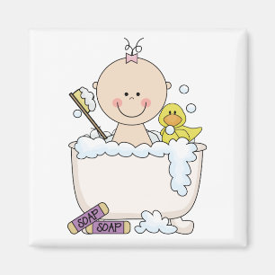Bath Time Girl Tshirts und Geschenke Magnet