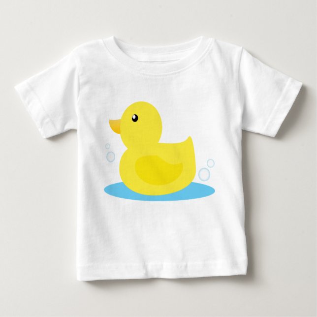Bath Time Yellow Duck Baby T-shirt (Vorderseite)