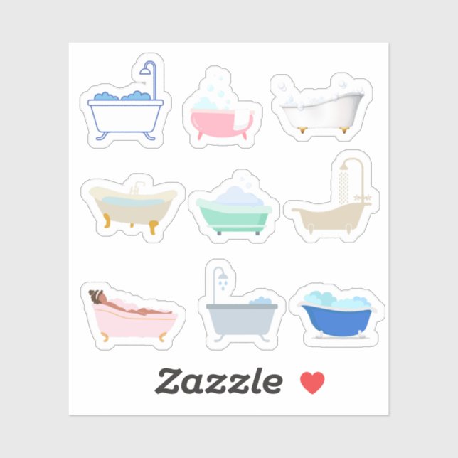 Bath Tub Stickers Aufkleber (Blatt)
