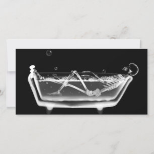 Bath Tub X-Ray Skeleton Black & White