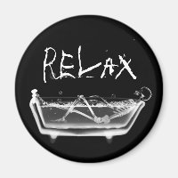Bath Tub X-Ray Skeleton Black & White