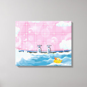 Bath Yellow Duck Leinwanddruck
