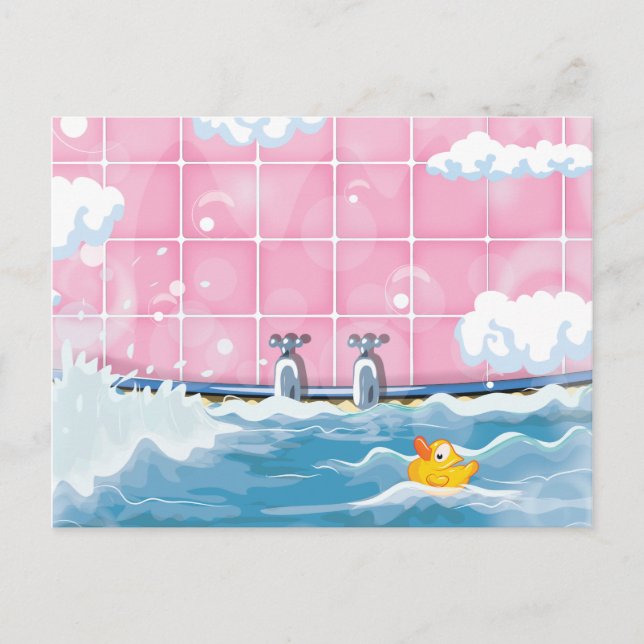 Bath Yellow Duck Postkarte (Vorderseite)