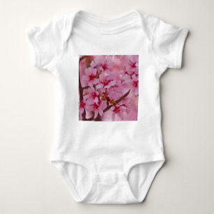 Bathed in rosa japanischen Kirschblüten Baby Strampler
