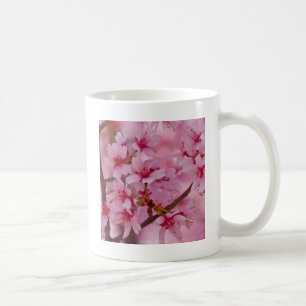 Bathed in rosa japanischen Kirschblüten Kaffeetasse