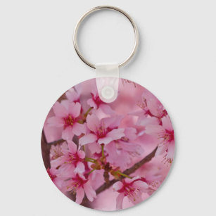 Bathed in rosa japanischen Kirschblüten Schlüsselanhänger