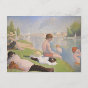 Bathers at Asnieres by Georges Seurat Postkarte