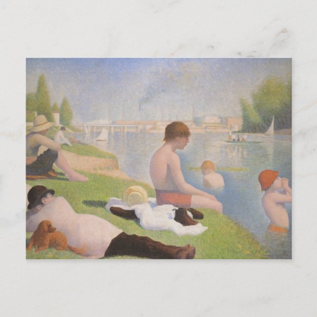 Bathers at Asnieres by Georges Seurat Postkarte (Vorderseite)