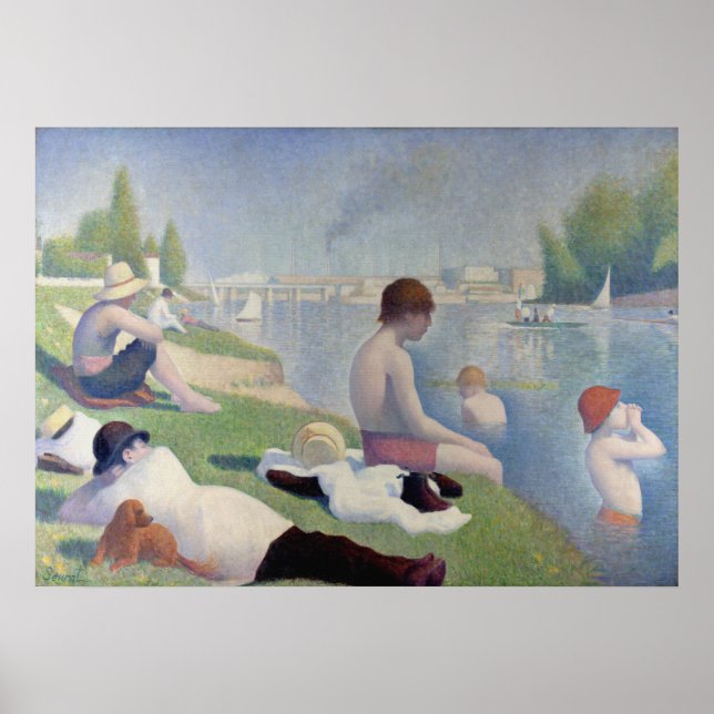 Bathers at Asnières - Georges Pierre Seurat Poster (Vorne)