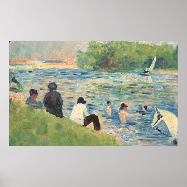 Bathers at Asnières - Georges Seurat Kunstkunst Poster (Vorne)
