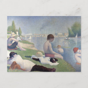 Bathers Georges Seurat Neo Impressionist Malerei Postkarte