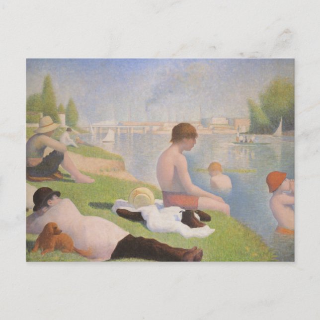 Bathers in Asnieres Postkarte (Vorderseite)