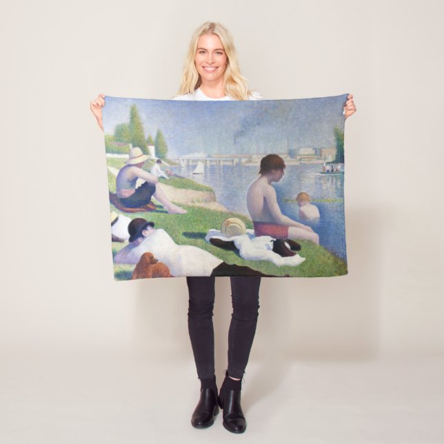 Bathers in Asnieres, Seurat Fleecedecke (Beispiel)