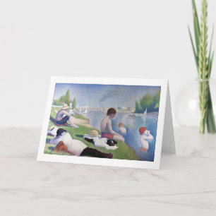 Bathers in Asnieres, Seurat Karte