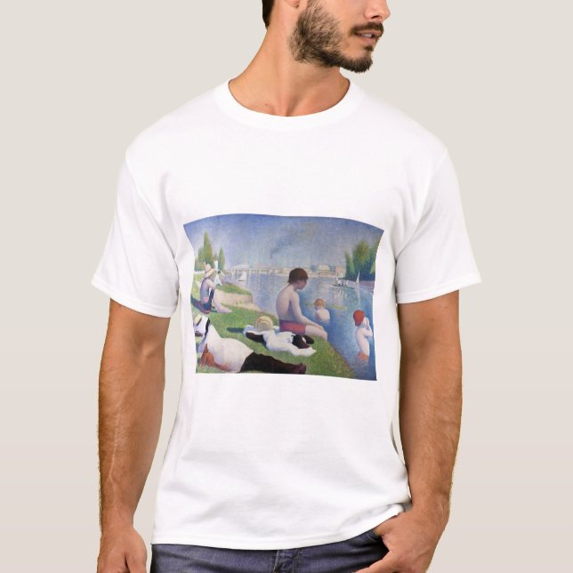 Bathers in Asnieres, Seurat T-Shirt (Vorderseite)