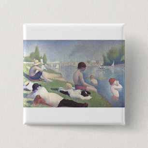 Bathers in Asnières von Georges Pierre Seurat Button