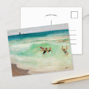 Bathers in der Welle   Henri Lebasque Postkarte