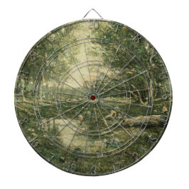 Bathers in Grünwaldlandschaft (Vintage Kunst) Dartscheibe