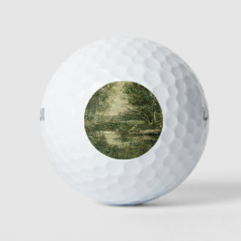 Bathers in Grünwaldlandschaft (Vintage Kunst) Golfball