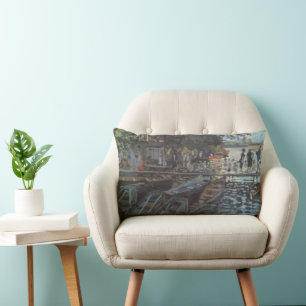 Bathers in La Grenouillère von Claude Monet Lendenkissen