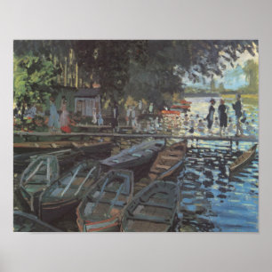 Bathers in La Grenouillère von Claude Monet Poster