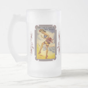Bathing Beauty Funny Mattiert Beer Tasse