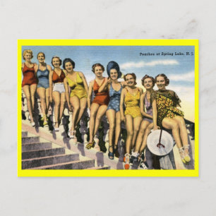 Bathing Beauty Peaches, Spring Lake NJ, Vintage Postkarte