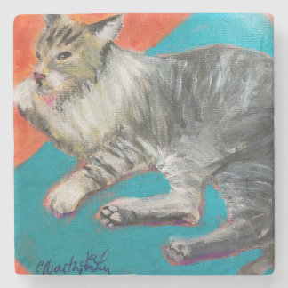 Bathing Kitty's Toes Untersetzer von Worthington-L