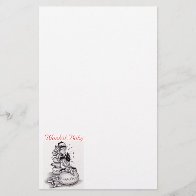 bathingbab, umfassendes Baby Briefpapier (Vorderseite)