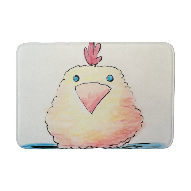 Bathmat, Baby Chick Watercolor Badematte (Vorderseite)