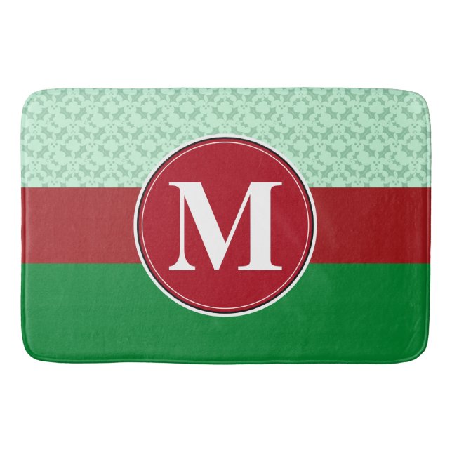 Bathmat, benutzerdefinierte Monogramm-Vorlage Badematte (Vorderseite)