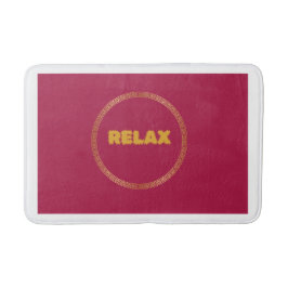 Bathmat Red "Relax" Bathmat mit Gold Akzent Badematte
